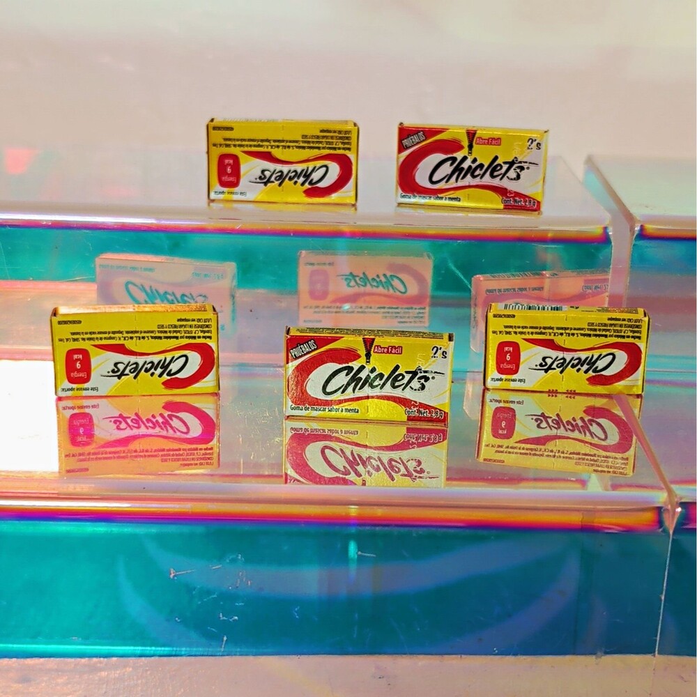 Vintage Chiclets Gum Boxes Lot of 48 Spanish Advertising Candy Ephemera NOS